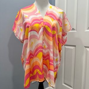 Adrienne v-neck top NWT S